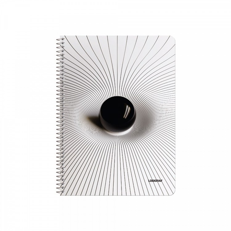 BLACK & WHITE Τετράδιο Σπιράλ με Wirelock B5/17Χ25 2 Θέματα 60 Φύλλα Πακέτο 10τμχ