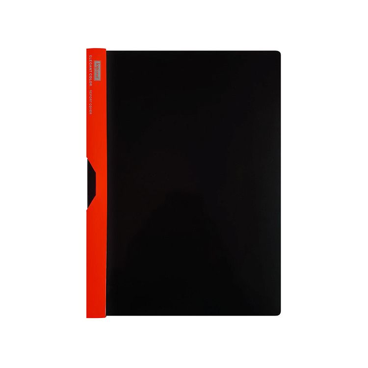 ELEGANT Ντοσιέ με Mεταλλικό Kλιπ, Α4 σε 4 χρώματα - Kόκκινο-Mαύρο