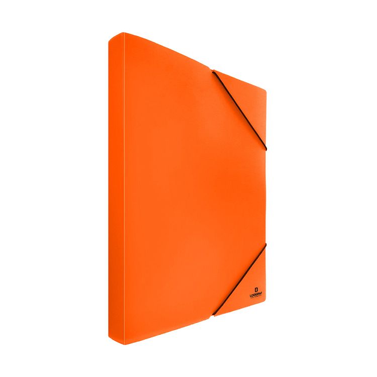 FLUO Kουτί PP με Λάστιχο 25X35 3εκ Πορτοκαλί