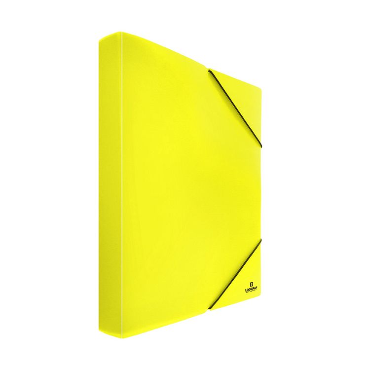 FLUO Kουτί PP με Λάστιχο 25X35 5εκ Κίτρινο