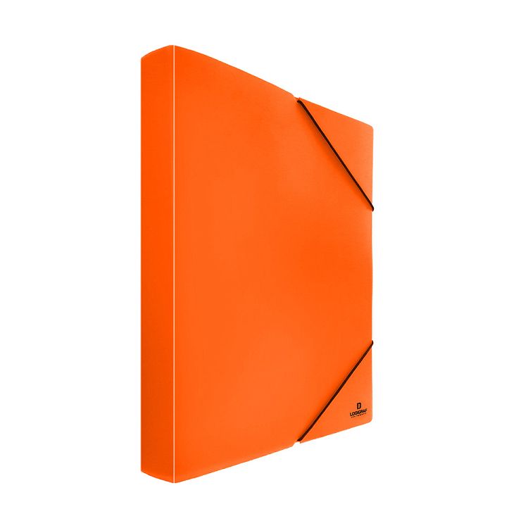 FLUO Kουτί PP με Λάστιχο 25X35 5εκ Πορτοκαλί
