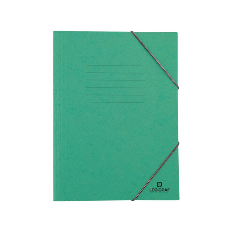 Ντοσιέ Πρεσπάν με Λάστιχο για Α4, συσκ. 10τμχ, σε 10 κλασικά και μοντέρνα χρώματα - Πράσινο