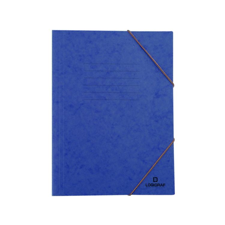 Ντοσιέ Πρεσπάν με Λάστιχο για Α4, συσκ. 10τμχ, σε 10 κλασικά και μοντέρνα χρώματα - Μπλε
