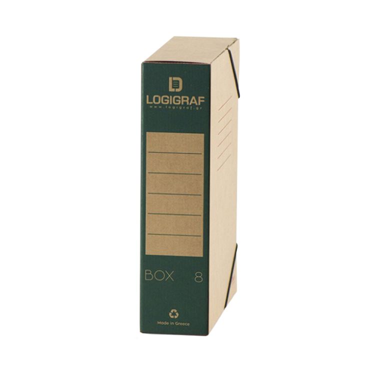MICRO Κουτί με Λάστιχο από οικολογικό χαρτί 25Χ35 8εκ, Πράσινο