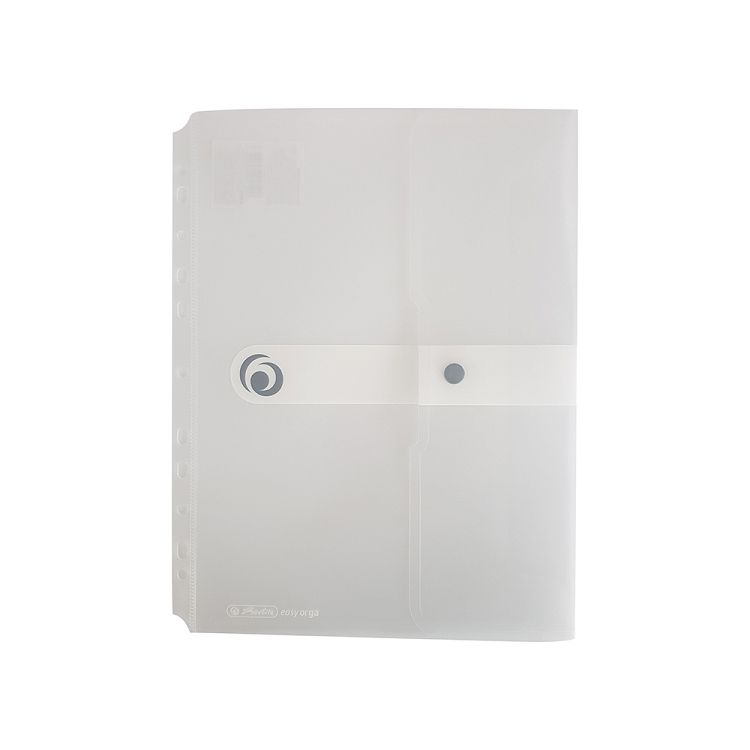 HERLITZ Φάκελος με Κουμπί και Τρύπες για Αρχειοθέτηση Α4 Διάφανο - Συσκευασία 10τμχ