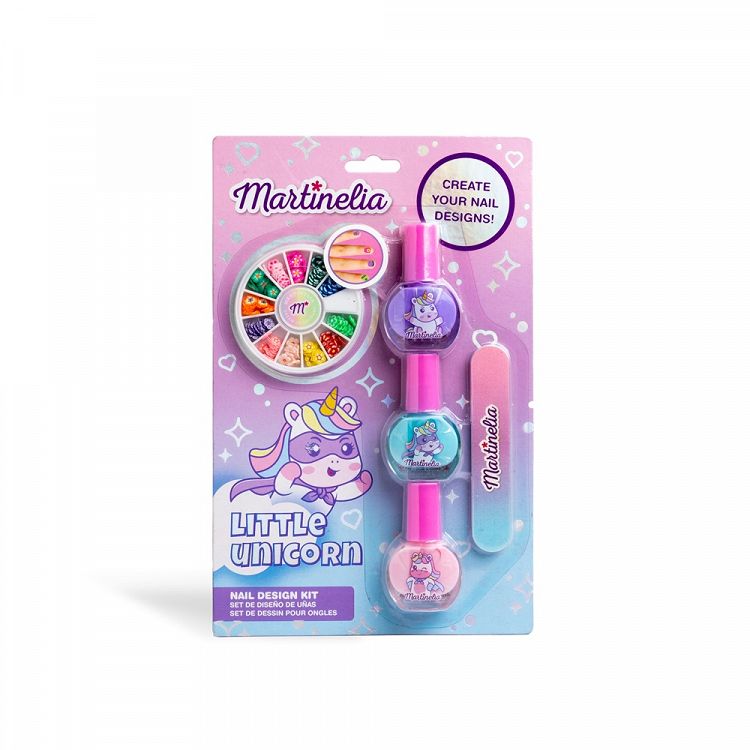 LITTLE UNICORN Super Set with Nail Polish 4ml, Nail File & 120 Design 3D Flower Stickers