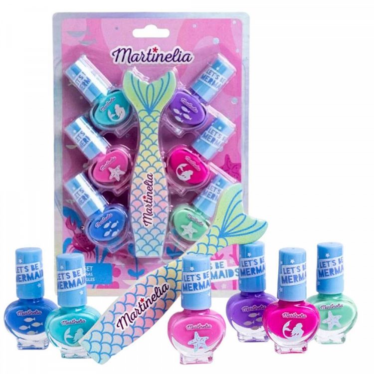 LET'S BE MERMAIDS Super Set with 6 Nail Polishes 4ml & 1 Nail File