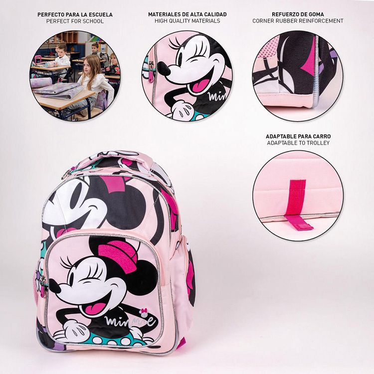 Σχολική Τσάντα Πλάτης με Θήκη για Τρόλεϋ 42εκ DISNEY Minnie Mouse