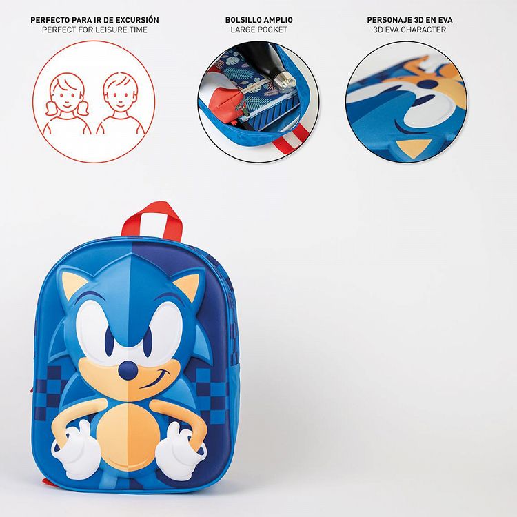 3D Children's Backpack 31cm SONIC THE HEDGEHOG