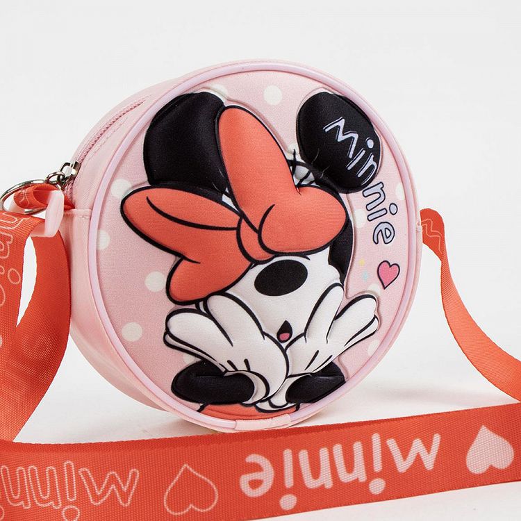 Round-shaped 3D Shoulder Bag 13cm DISNEY Minnie Mouse