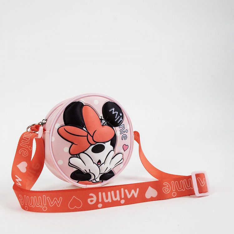 Round-shaped 3D Shoulder Bag 13cm DISNEY Minnie Mouse