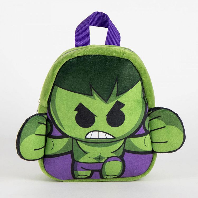 Απαλή Τσάντα Πλάτης 22εκ Παιδικού Σταθμού MARVEL Avengers Hulk