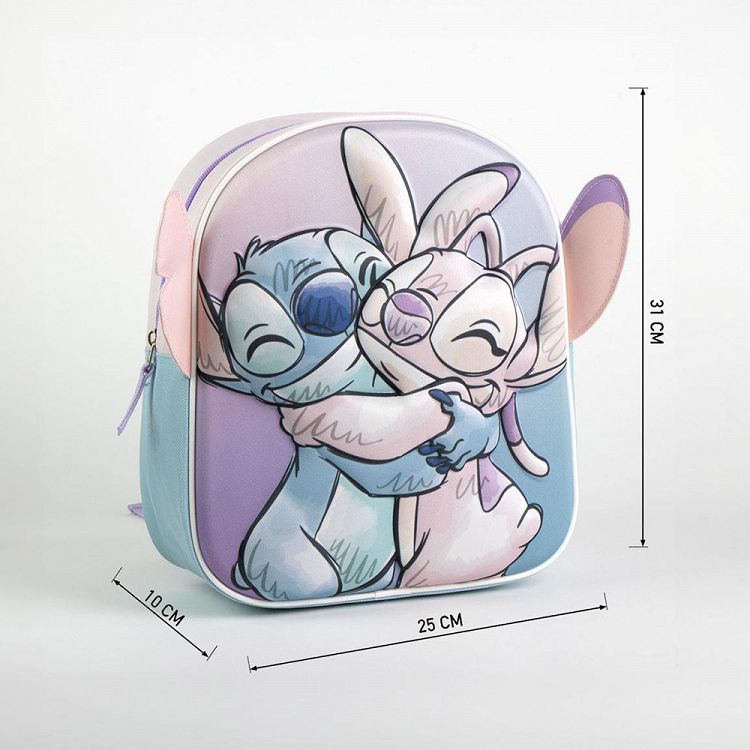 Απαλή 3D Τσάντα Πλάτης 27εκ Παιδικού Σταθμού DISNEY Lilo & Stitch