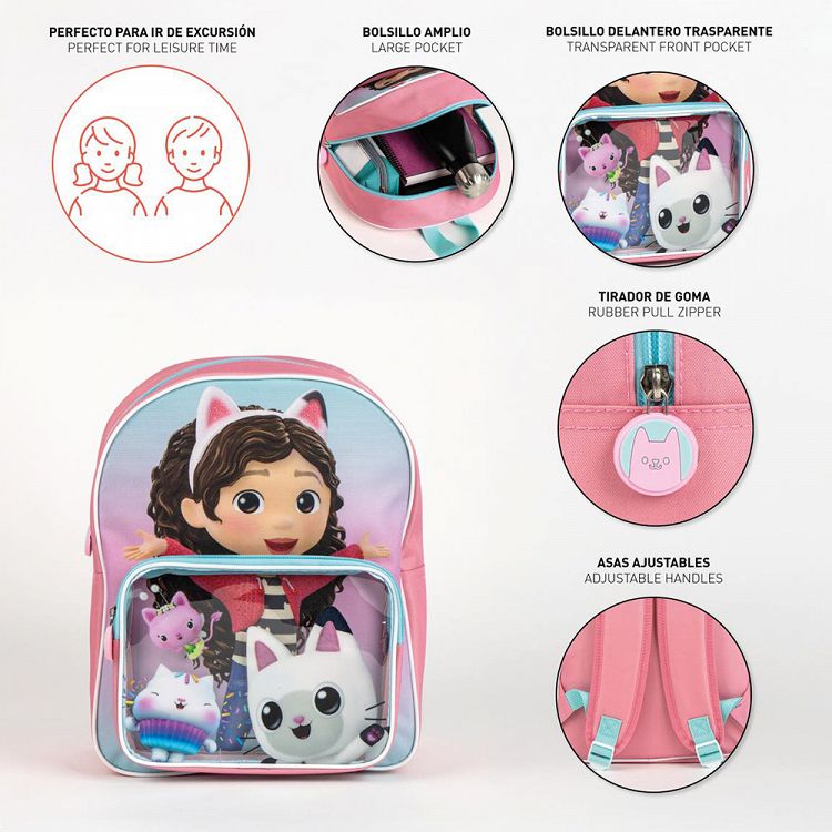 Childrens Backpack 30cm with Pocket GABBY´S DOLLHOUSE