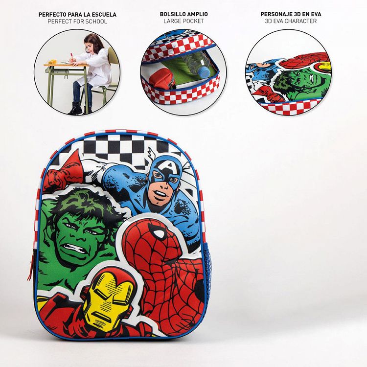 3D Children's Backpack 31cm MARVEL Avengers