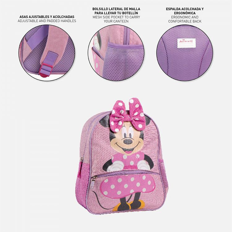 Παιδική Τσάντα Πλάτης 30εκ με Φιόγκο DISNEY Minnie Mouse