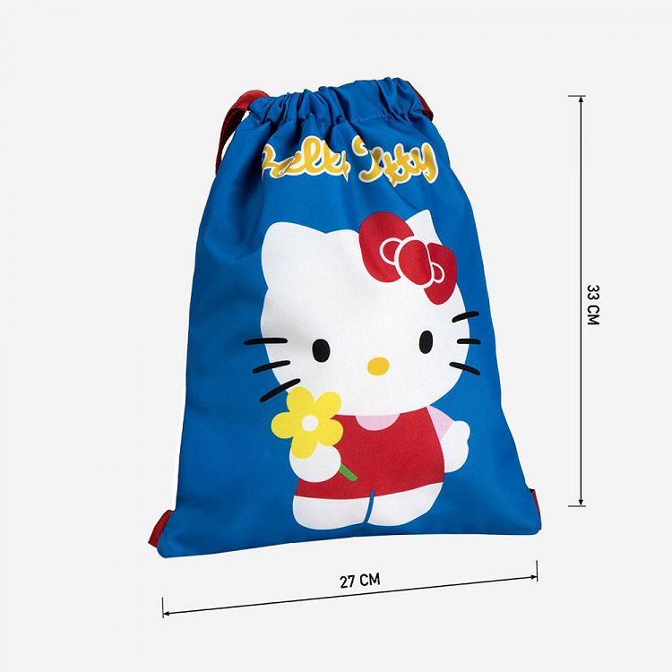 Τσάντα Πάνινη με Κορδόνια 27X33 HELLO KITTY