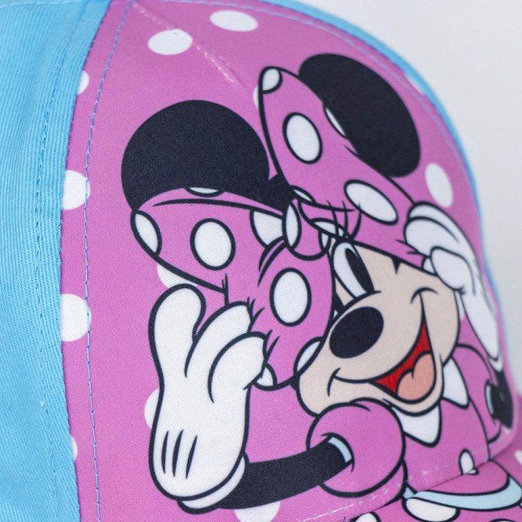 Kids Cap 53cm [4-8y] DISNEY Minnie Mouse with Light blue Peak