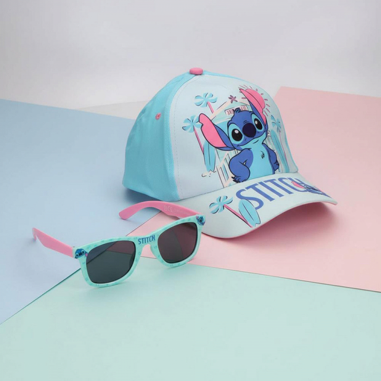 Set Kids Cap 53cm & Sunglasses DISNEY Lilo & Stitch Blue