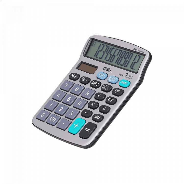 DELI CORE 12 Digit Calculator 12x15x3cm Silver