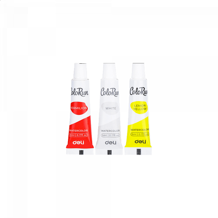 DELI Χρώματα Ακουαρέλας 12 Χ 5ml 1 Πινέλο COLORUN