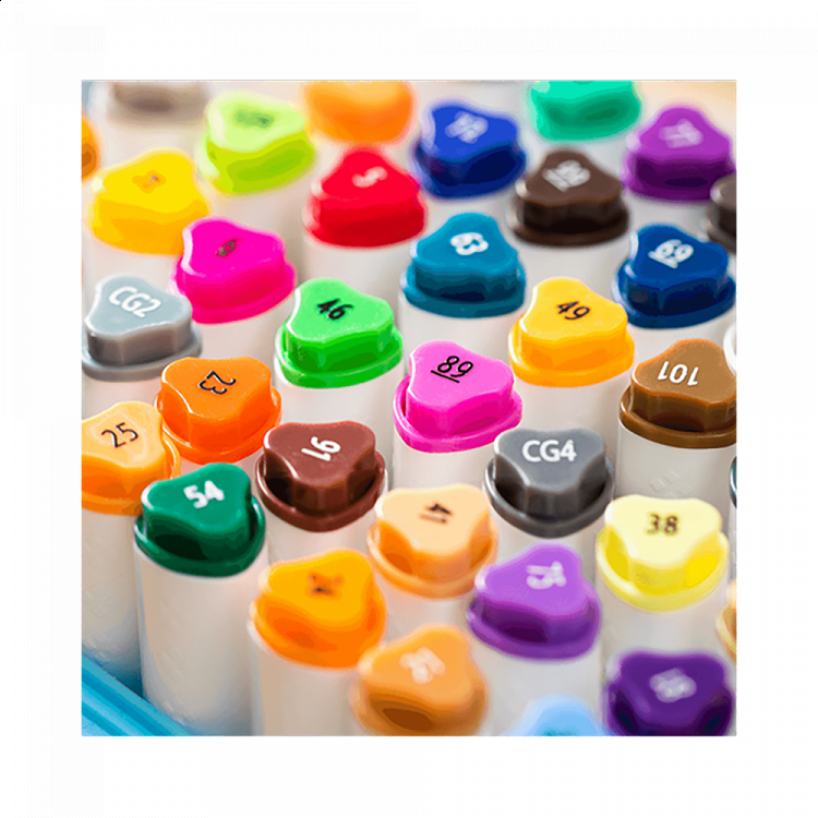 Μαρκαδόροι Σχεδίου Διπλή Μύτη Washable 24 χρωμ. DELI Colorun (Συσκευασία 24τμχ)