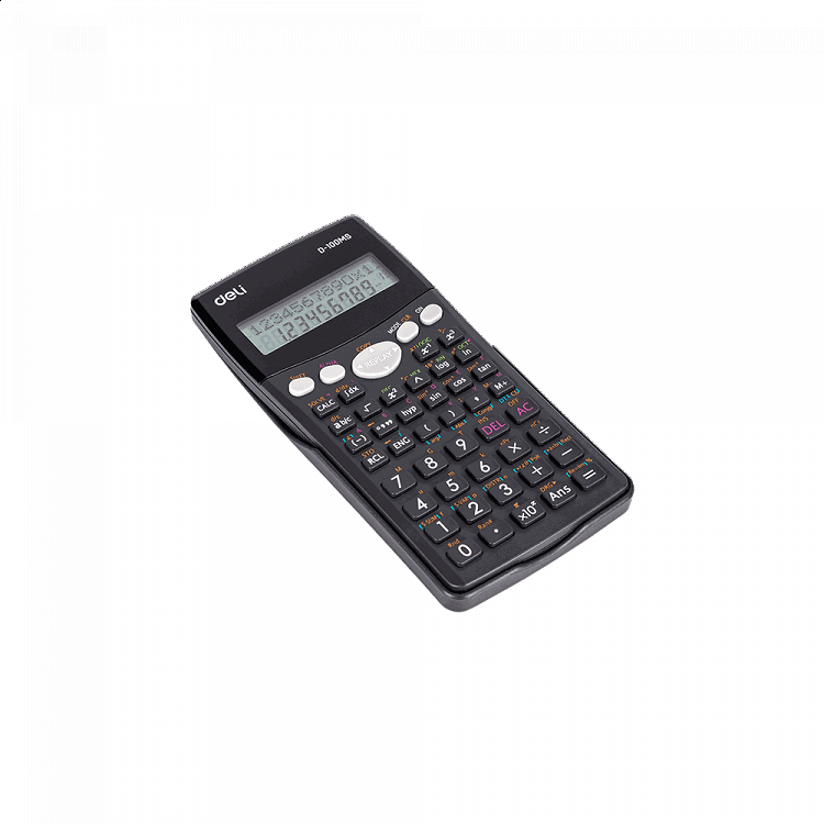 DELI D100MS 12 Digit Scientific Calculator 16x8x2cm Dark Gray
