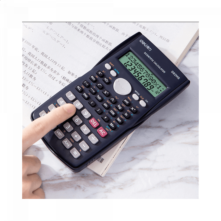 DELI D82MS 12 Digit Scientific Calculator 16x9x2cm Dark Gray