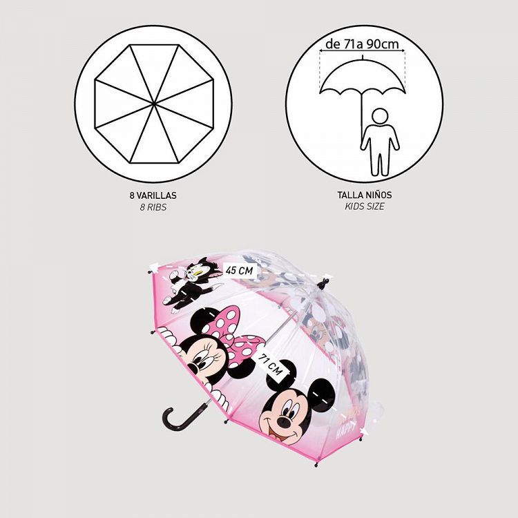 Ομπρέλα Φούσκα PVC 45εκ με άνοιγμα 71εκ DISNEY Minnie Mouse