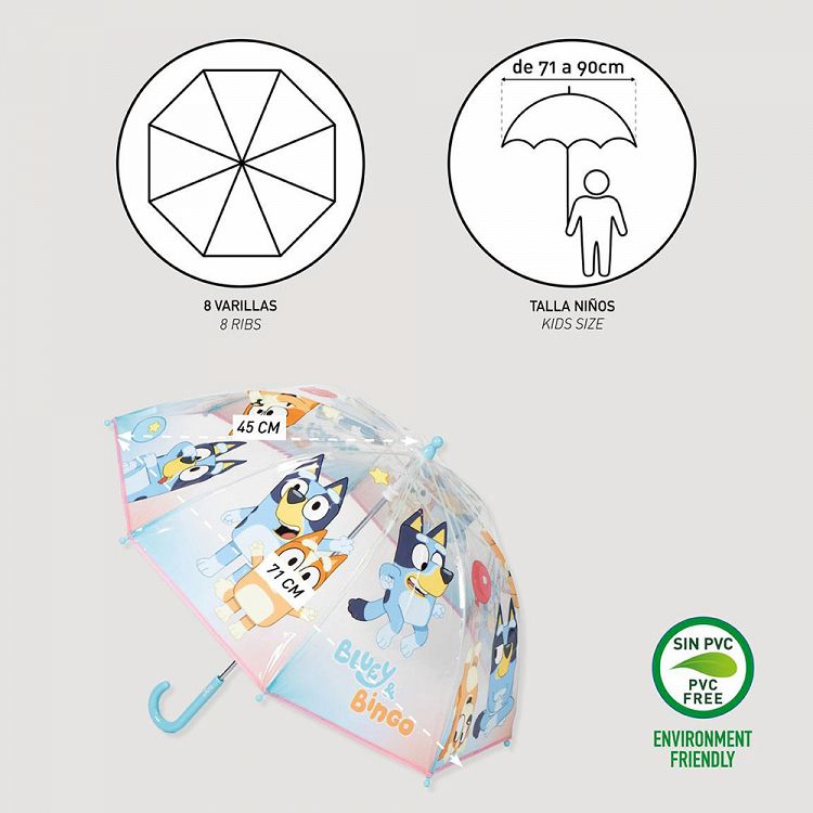 Umbrella Bubble 45cm Φ71cm BLUEY