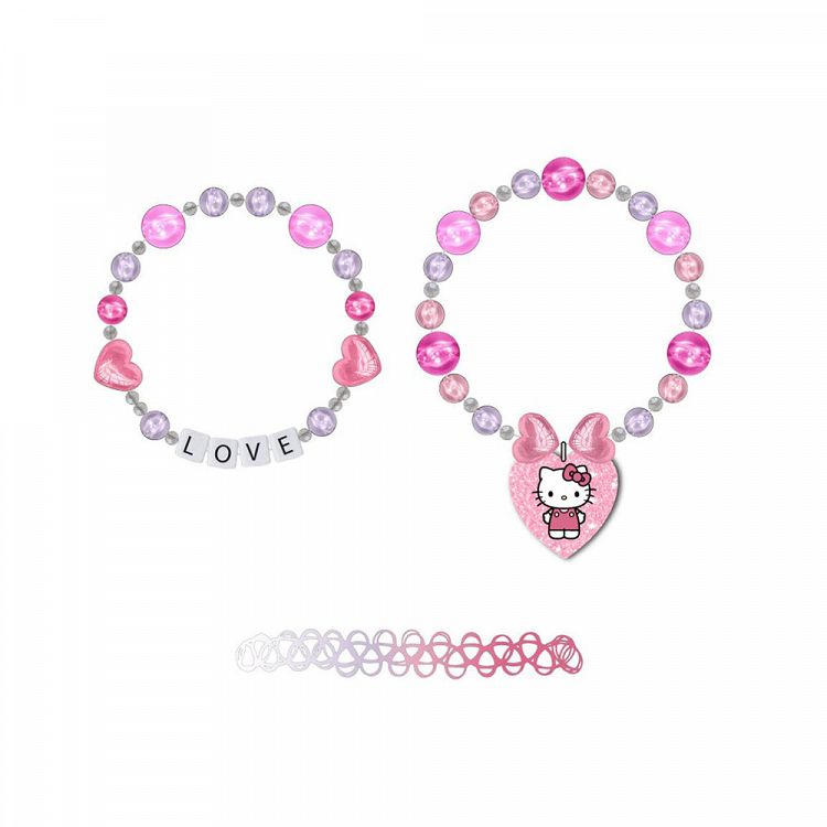 Σετ 3 Βραχιόλια Φο-Μπιζού HELLO KITTY Love