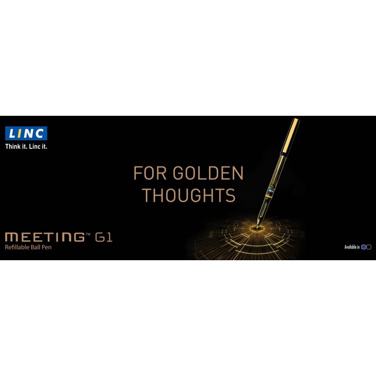Ball pen LINC Meeting G1/μπλε, κασετίνα 12τμχ