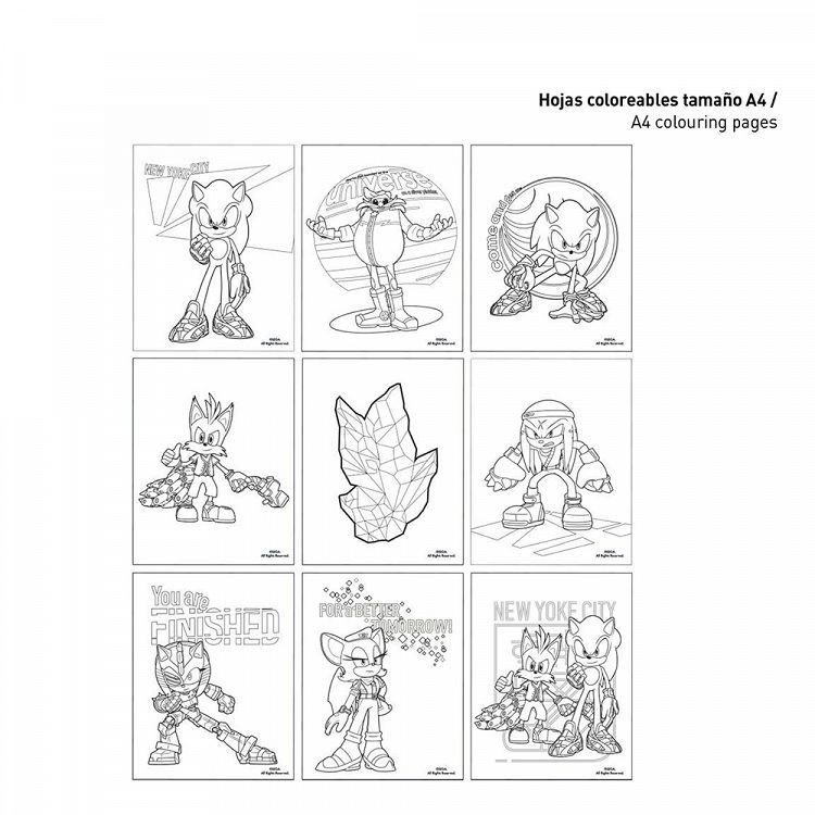 Σετ Χρωματισμού-Ζωγραφικής 8 τεμαχίων SONIC Prime