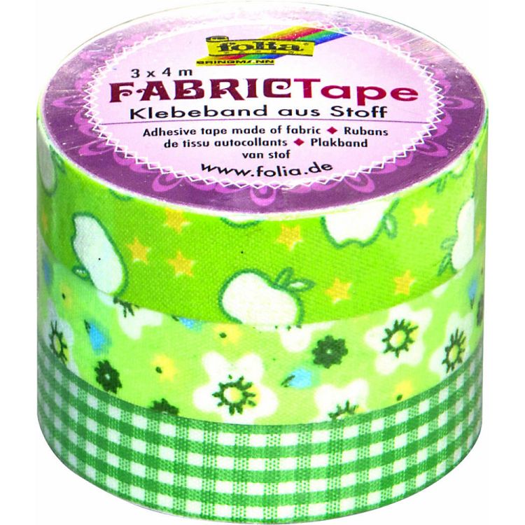 Fabric Adhesive Tapes, 3pcs set, green