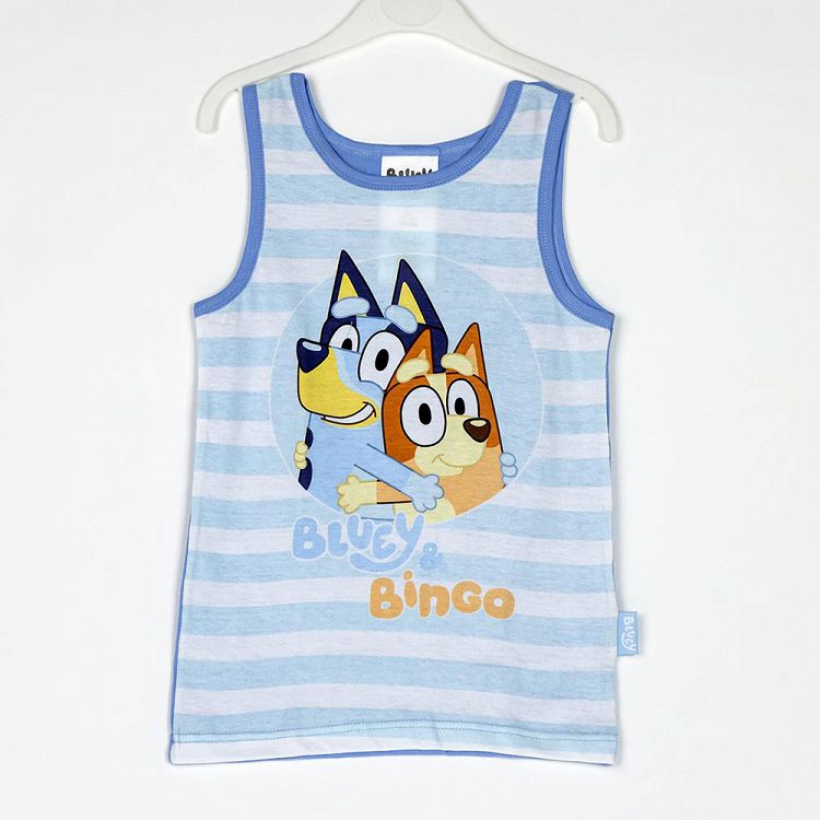 No-sleeves Pyjamas Single Jersey in 5 Sizes (2+3+4+5+6 y.o.) BLUEY - 12pcs set