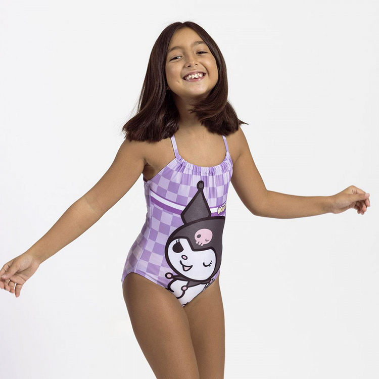Ολόσωμο Παιδικό Μαγιό για Κορίτσια HELLO KITTY Kuromi, Μεγέθη 5-12 ετών - Συσκευασία 6 τεμ.