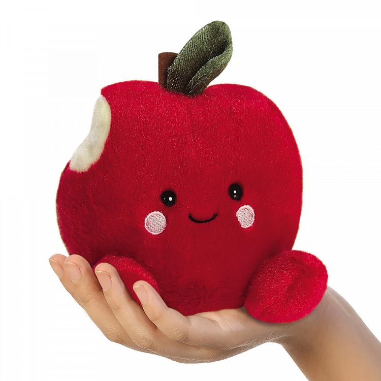 PALM PALS Crisp Red Apple - Δαγκωμένο Κόκκινο Μήλο Λούτρινο, 13εκ