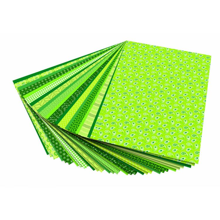 Μπλοκ Χαρτιών Με Μοτίβα, 24Χ34 εκ, 30 Φύλλα, Πράσινο