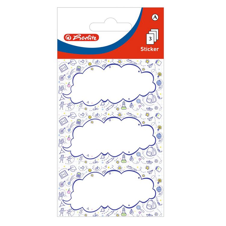 HERLITZ Self-adhesive Book Labels Back to School 3 Sheets X 3 Labels - 10pcs Package