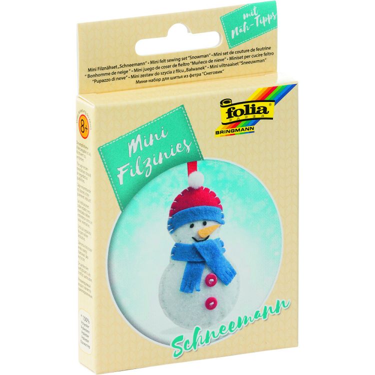 Mini Felt Sewing Set - Snowman