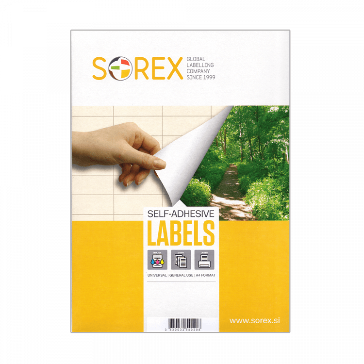SOREX Self-adhesive White Labels for A4 Printer, 2Χ3 99,1x93,1mm, 6 Labels per Sheet, Pack of 100 Sheets