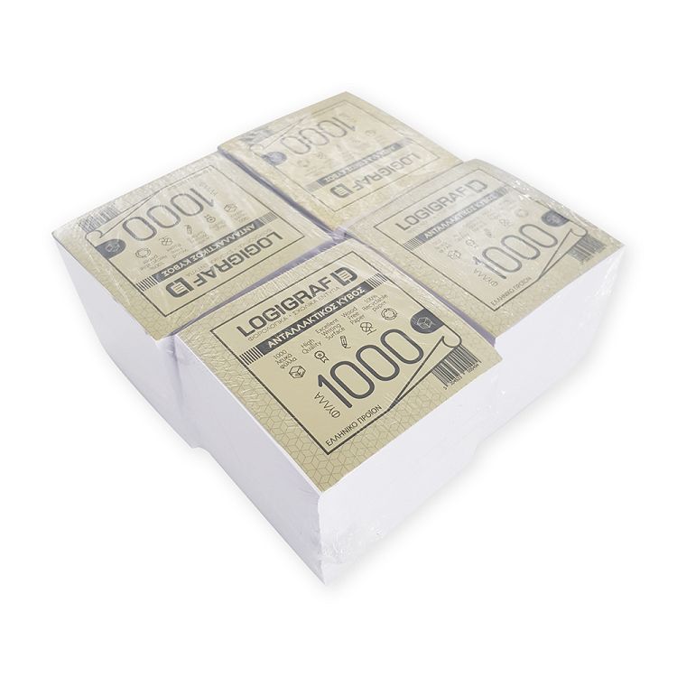 Note Cube Blank 9X9cm, 1000 Sheets (Loose Pages) pack of 4pcs