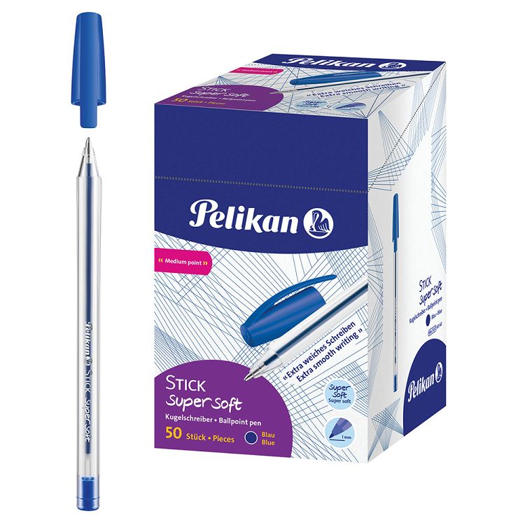 PELIKAN Στυλό Stick K86 Super Soft Μπλε - Συσκευασία με 50τμχ
