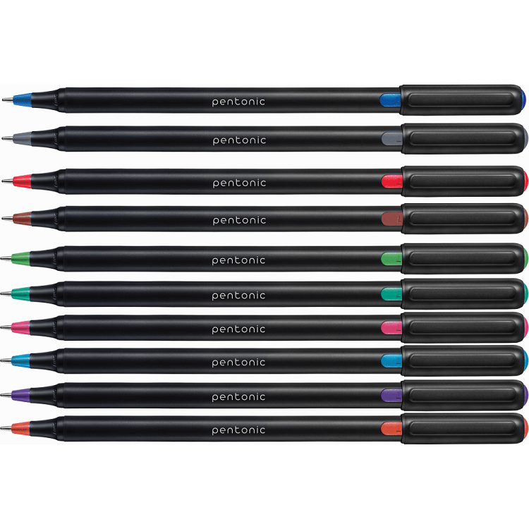Ball pen LINC Pentonic/10 mixed colors, 0.70mm, Display 100pcs