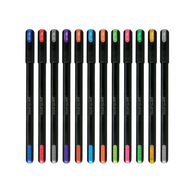 Gel pen LINC Pentonic/12 χρώματα, σετ σε θήκη