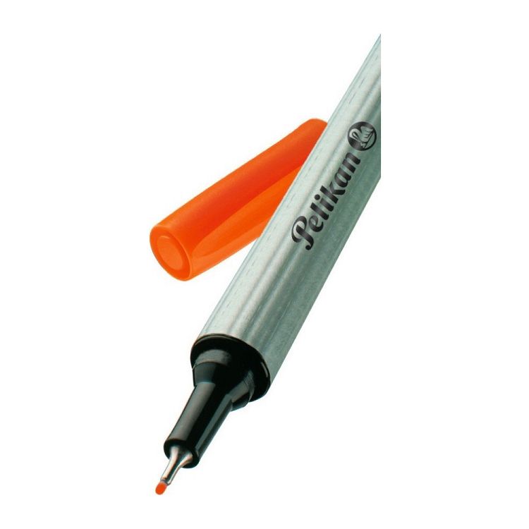 PELIKAN Λεπτός Μαρκαδόρος 0.4mm Fineliner 96 Πορτοκαλί - Συσκευασία 10τμχ