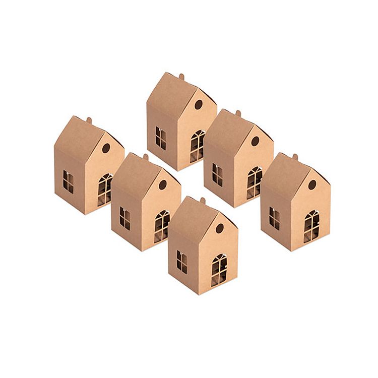 Paper House, made of Kraftboard, 11Χ11Χ19 cm