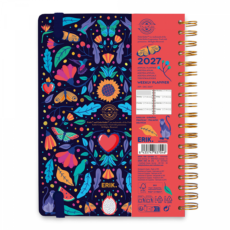 Weekly Diary 2027 15Χ21/A5 FRIDA KAHLO