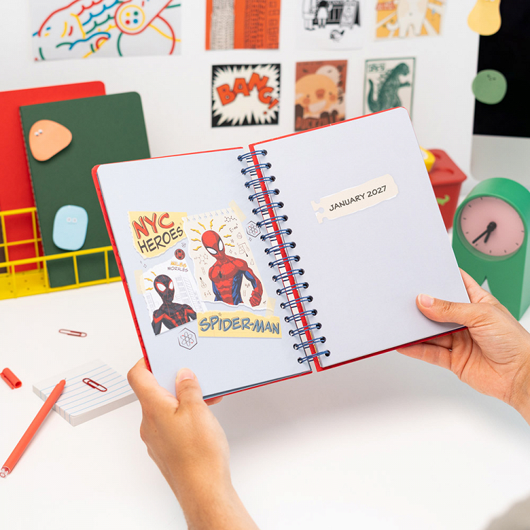 Academic Diary Week to View 2026/2027 12 Months A5/14.8Χ21cm MARVEL SPIDERMAN