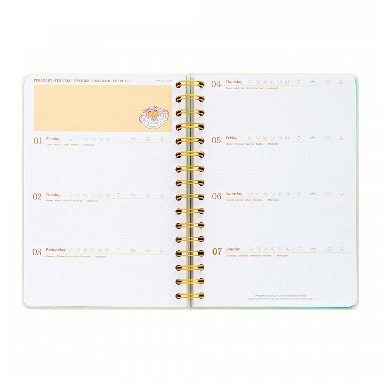 Academic Diary Week to View 2026/2027 12 Months A5/14.8Χ21cm DISNEY Alice in Wonderland